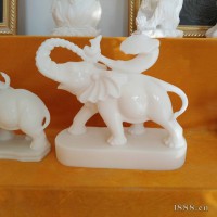 石雕漢白玉小象