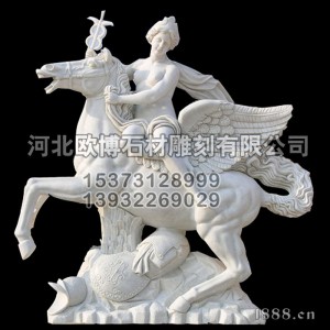 曲陽雕刻_西方人物_騎馬人物