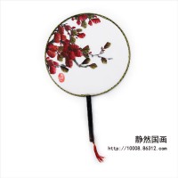 靜然國(guó)畫-紅葉圓扇-JR-YSHY-10003